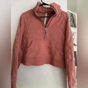 Lululemon tangerine scuba half zip